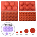 Schokoladenkugelform Halbkugelform Halbkugelform Silikon Schokoladenkuchen Mousse Dessert Backen Gebäck Backformen