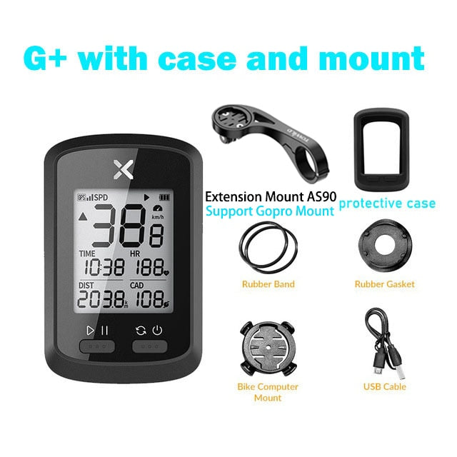 XOSS Fahrradcomputer G+ Wireless GPS Tacho wasserdicht Rennrad MTB Fahrrad Bluetooth ANT+ mit Trittfrequenz Fahrradcomputer