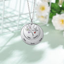 Personalized Family Name Engraved Necklaces for Women Tree of Life Stainless Steel Pendant Necklace with 7 Birthstones Jewelry