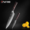 XITUO Kitchen Knife Japanese Knife Cooking Set 3&quot; 5&quot; 7&quot; 8&quot; inch+Laser Damascus Pattern Paring Fruit Vege Chef Knife Kitchen Tool