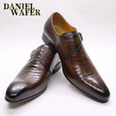 LUXUS HERREN LOAFERS SCHLANGENHAUTDRUCKE MONK STRAP SLIP ON BRAUN SCHWARZ FREIZEITSCHUHE FORMELLE KLEIDER BÜRO Herren Sommerschuhe