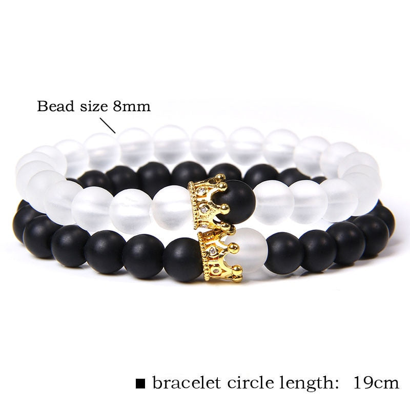 Pulsera con cuentas de piedra lunar de 8mm para Mujeres Hombres Chakra Yoga piedra brillante pulsera con abalorios pulsera hecha a mano joyería