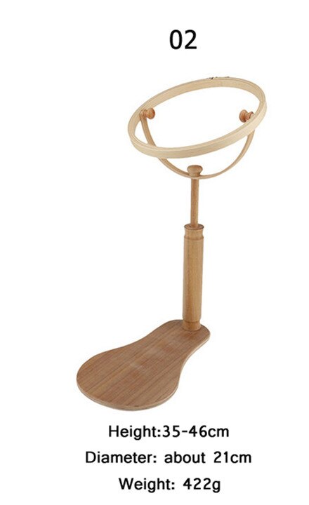 Aro de bordado Looen, aro de soporte para bordado, juego de aro de bordado de madera y punto de cruz, marco de anillo, herramientas de costura ajustables, 1 ud.