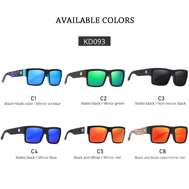 KDEAM Square Polarized Sonnenbrille Herren Soft Matte Frame Tank Scharnier Sonnenbrille Fahren Exklusives Design oculos de sol