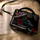 Mode Acryl Box Design Cartoon Frauen Party Kupplung Umhängetasche Brief Bild Geldbörsen und Handtaschen Weibliche Designer Tasche