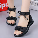 Neue 2022 Sommer Mädchen Sandalen Mode Bowknot Reißverschluss Prinzessin Mädchen Schuhe Kinder Kinder Baby Party Flache Sandalen Schuhe A857