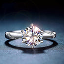 Klassischer Moissanit-Ring aus 925er Sterlingsilber, 1 Karat, IJ-Farbe, Lab-Diamant-Schmuck, einfacher Stil, Jahrestagsring
