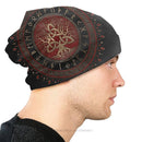 Strickmütze Vikings Outdoor Beanie Caps für Männer Frauen Baum mit Triquetra Skullies Beanies Ski Caps Cotton Bonnet Hats