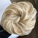 Tinashe Beauty Gummiband mit unordentlichem Haarknoten Scrunchy Chignon mit Gummiband Messi Haarteile Donut für Frauen Kinder