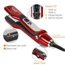 Professioneller Haarglätter, Dampf, elektrisches Haar, heißer Kamm, Doppelspannung, Titan, flaches Eisen, Lockenwickler, Frisuren-Werkzeug für Haare