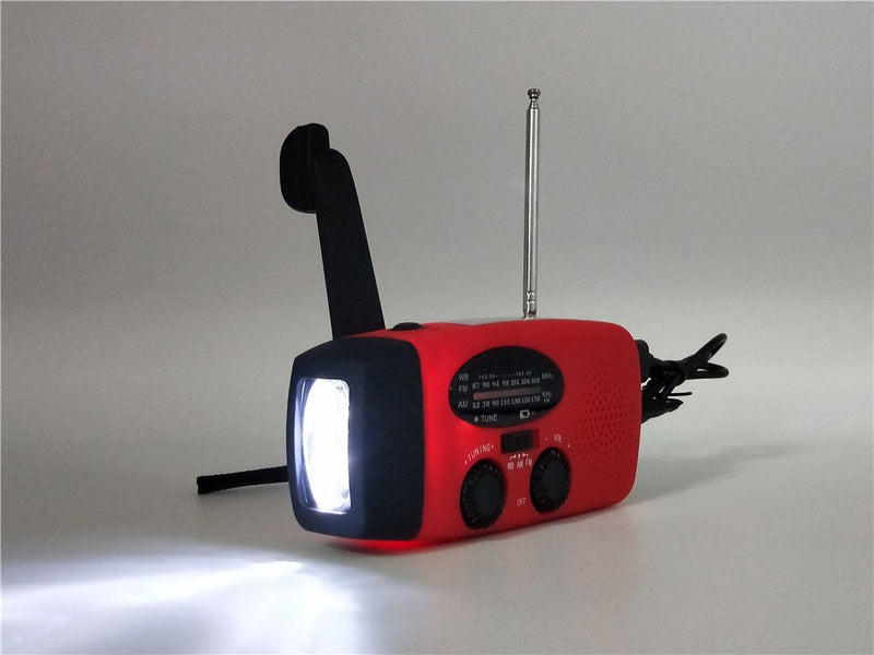 3 in1 Emergency Charger Hand Crank Generator Wind/solar light/Dynamo Powered FM/AM Radio Phones Chargers LED Flashlight