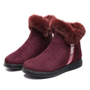 Winter Schnee Stiefeletten Für Frauen Casual Frau Schuh Wildleder Winterstiefel Reißverschluss Weibliche Plüsch Pelzige Stiefel Plattform Botas Mujer