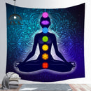 Estatua de Buda indio meditación 7 Chakra tapiz colgante de pared Mandala tapices tela de pared alfombra de Yoga psicodélica decoración Bohemia