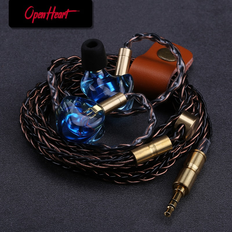 OPENHEART Resin Earbuds with Mmcx Good-looking HIFI High Quality Audio Wired Headphone Headset In-ear Earphones Bass Earpieces