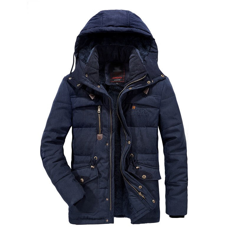 Neue Mode Herren Winterjacke Männer Dicke Lässige Outwear Jacken Herren Winddichte Parkas Plus Größe 6XL 7XL 8XL Samt Warmer Mantel