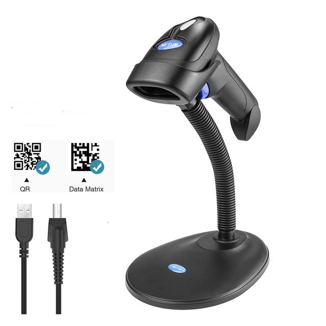 NETUM L8 Wireless 2D Barcode Scanner and L5 Wired 1D/2D QR Bar Code Reader PDF417 for Inventory POS Terminal