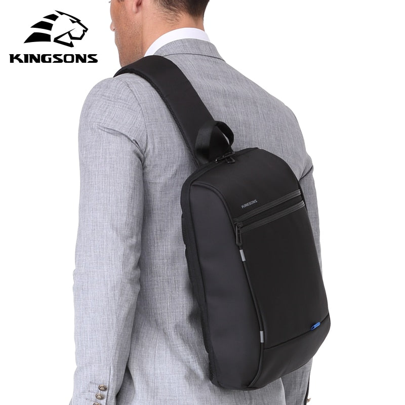 Kingsons Verbesserter wasserdichter Einzelschulter-Laptop-Rucksack für Männer, der täglich für Teenager verwendet wird, Laptop-Reisegeschäft