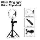 LED Ringlicht 16/20/26cm 5600K dimmbare Selfie Ringlampe mit Stativ Telefonhalter USB Stecker Fotostudio Fotografie Beleuchtung