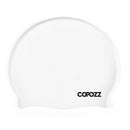 COPOZZ Kids swimming caps Cartoon Cute pig cat for Boys&amp;Girls Elastic Waterproof Ear Protection 4-12y Swim Pool Hat one size