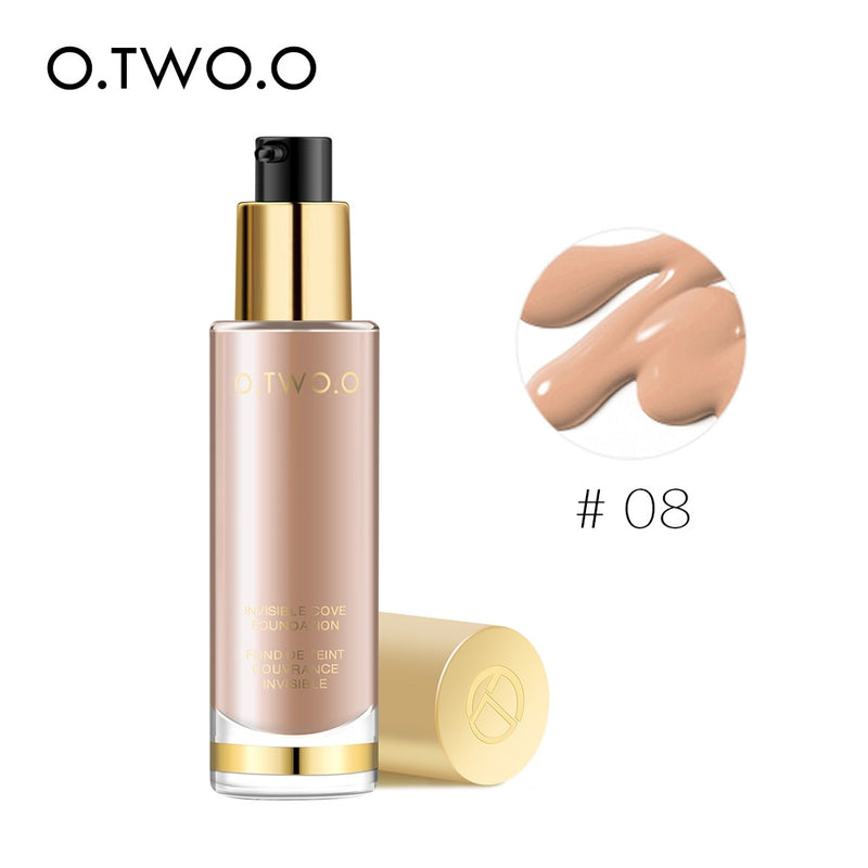 O.TWO.O Liquid Foundation Unsichtbare Vollständige Abdeckung Make-up Concealer Whitening Moisturizer Wasserdichte Make-up-Foundation 30ml