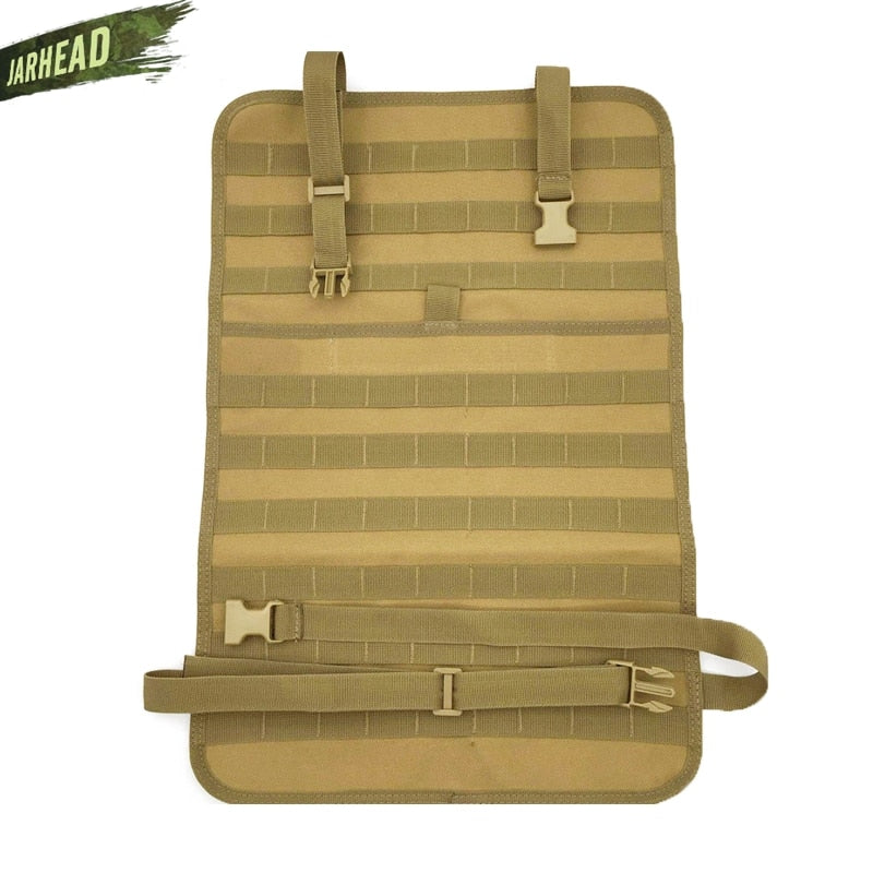 Universal Tactical MOLLE Car Seat Back Organizer military MOLLE Panel Vehicle Seat Cover Protector Kit Mat Black