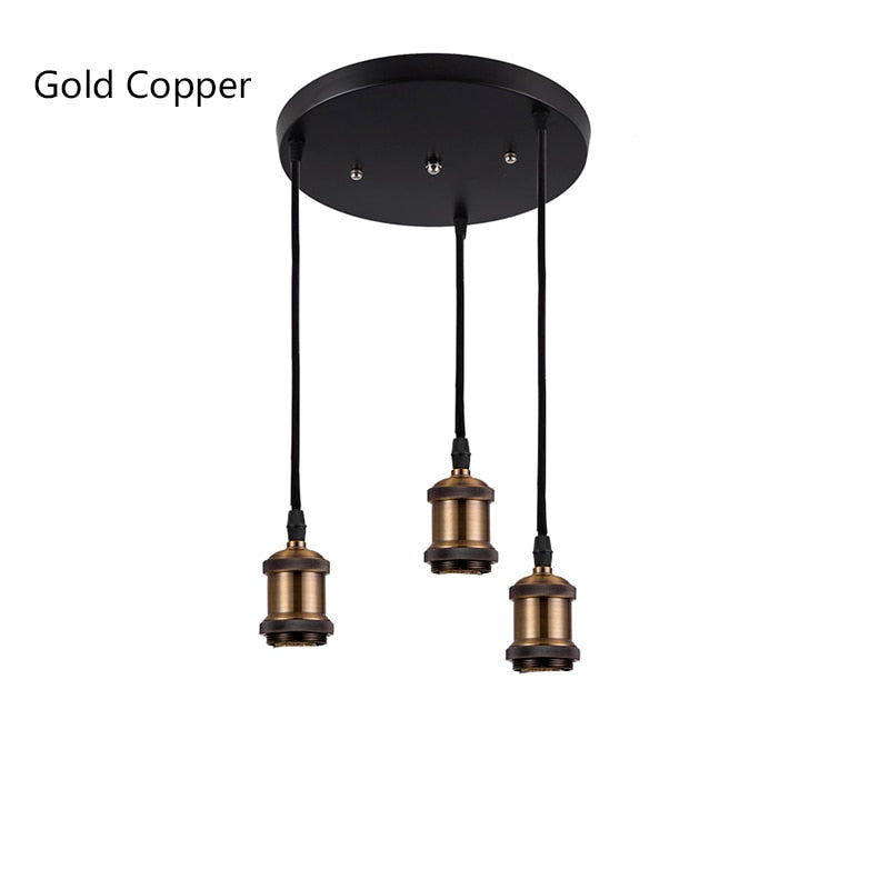 Retro Industrial Loft LED Bar Pendent Lamp E27 Socket Pendant lights Aluminum Dining Room Pendent Lights Kitchen Hanging Lamps