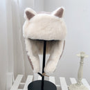 K79 Damen Hut Winter HaTt Uschanka Hut für Frauen verdicken kalte Mütze warme Mütze Windschutzmütze warme Mütze Pilotenmütze mit Ohrenklappen