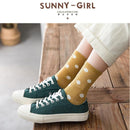 5 Paare/Los Frauen-beiläufige Socken-Art- und Weisepunkt-Socken-Persönlichkeits-nette bequeme Tupfen-Socken-japanische Kawaii-Socken