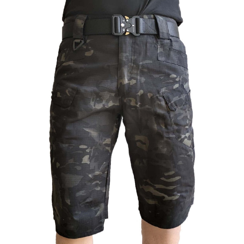 Pantalones cortos tácticos militares para hombre, pantalones cortos SWAT de camuflaje para hombre, pantalones cortos Cargo informales con múltiples bolsillos, ropa para hombre, entrenamiento militar de camuflaje