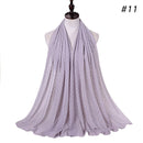 Luxuey Pom Pom Bubble Chiffon Hijab Schal Frauen Langer Schal Wrap Muslim Stirnband Maxi Islamischer Sjaal 180 * 70 cm