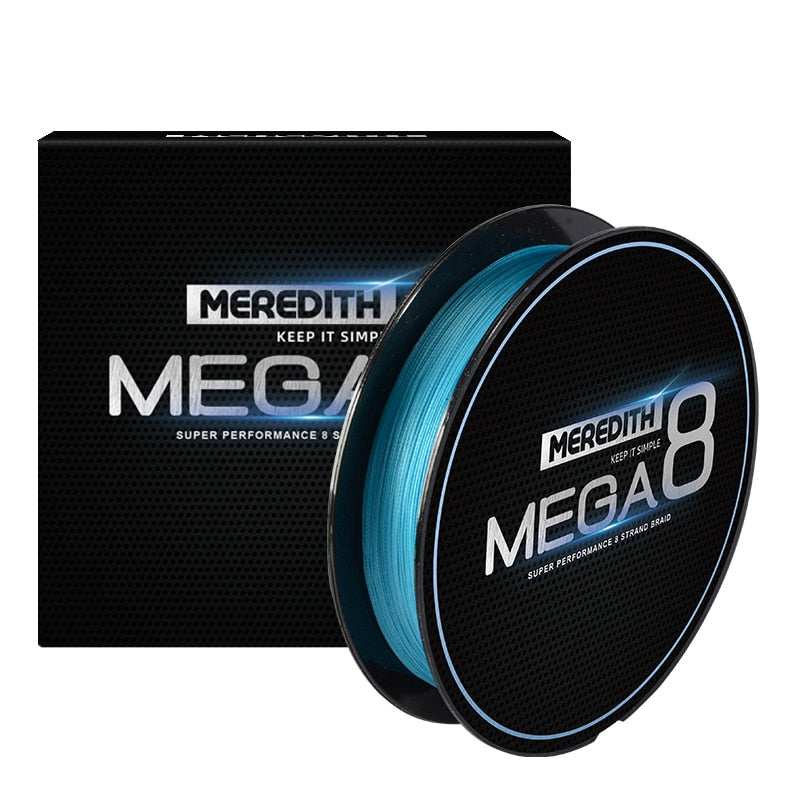 MEREDITH Brand MEGA 8X Fishing Line 300M 8 Strands Braided Fishing Line Multifilament PE Line for Carp Fishing Wire