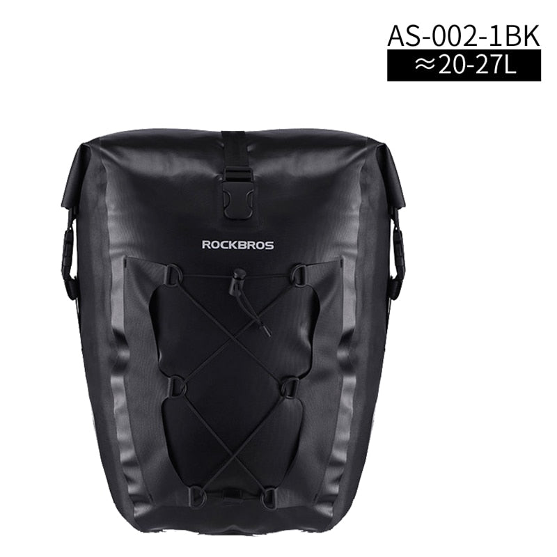 Bolsa de bicicleta impermeable ROCKBROS 27L, bolsa de viaje para ciclismo, cesta, estante trasero para bicicleta, asiento trasero, bolsas para maletero, alforja, accesorios para bicicleta MTB