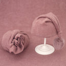 Weiche Baby-Foto-Wraps mit Hut 2er-Set Neugeborenen-Jungen-Mädchen-Fotografie-Wickeldecke-Kind-Bild-Requisiten-Zubehör
