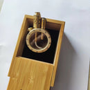 Handgemachtes Benzinfeuerzeug aus reinem Kupfer Quarz sichtbar transparent Öltank Feuerzeuge tragbare runde Sammlung Geschenk für den Menschen