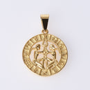 Jeroot, ventas al por mayor, colgante de acero inoxidable con 12 horóscopos, joyería con signo del zodiaco, collar con 12 constelaciones