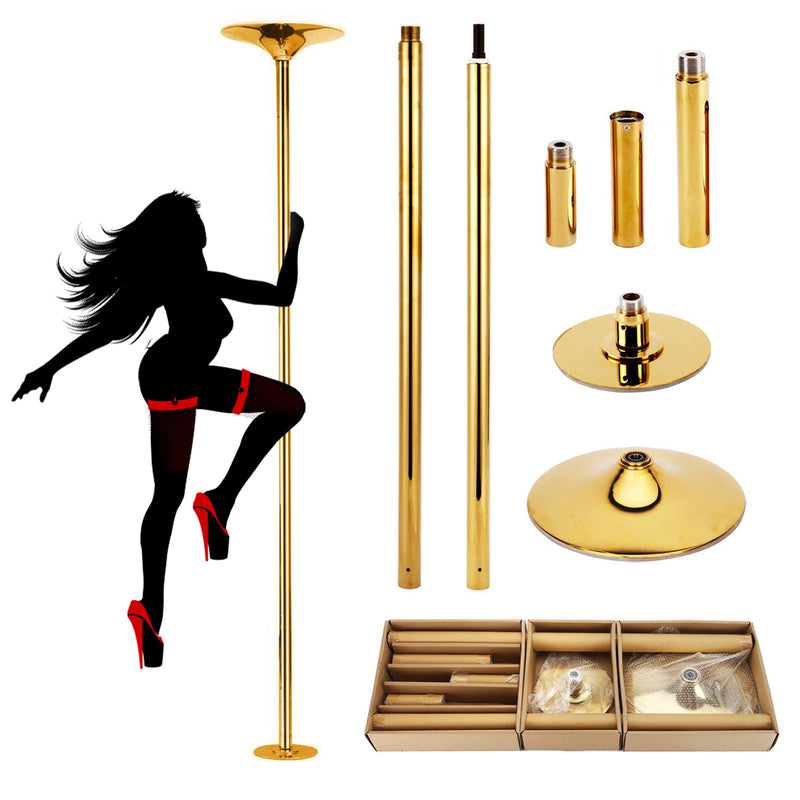 45mm Professional Golden Stripper Pole Dance Spin Pole Abnehmbarer Home Fitness Übungstraining Pole D POLE Kit Freeshipping