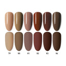 Beautilux Nagelgel-Nagellack-Kit Brown Coffee Chocolate Color 6pcs / set Salon Nails Art Gels Varnish UV LED Nail Lacquer Lot 10ml