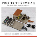 Sonnenbrillen-Organizer-Box Multi-Slot-Brillenaufbewahrung, faltbare tragbare Brille, Reise, PU-Ledertasche, Heimspeicher, Dropshipping