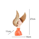 Nette kreative Blumenstrauß-Mädchen-Verzierungs-Skulptur-Statuengeschenke Wohnzimmer Fernsehschrank Blumenarrangement Moderne Hauptdekoration