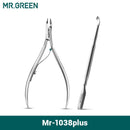 MR.GREEN Nagelhautzange Maniküreschere Edelstahl Pinzette Clipper Dead Skin Remover Scissor Pusher Tool Trimmer