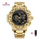 MIZUMS Men's Watches Quartz LED Digital Watch Sport Military Waterproof Clock Male Chronograph Stop Wristwatch Relogio Masculino