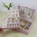 PU Leather Jewelry Storage Display Portable European-Style Multi-Function Packaging Box  With Drawer Winter Gift