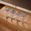 BALMORA 100% echter 925er Sterlingsilber Buddhistischer Ring für Frauen Dame Rotierender Ring Tibetisches Gebet Mantra Ring Viel Glück Ring Geschenk