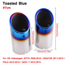 2 teile/satz verchromt edelstahl auto auspuff spitze rohre abdeckungen für audi a1 a3 a4 tt 2009–2015/vw volkswagen passat