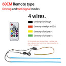 2 Stücke Universal Flexible Fließende RGB Tagfahrlicht DRL Multi Farbe LED Streifen Blinker Für Scheinwerfer