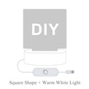 Dropshipping Foto/Text Customized 3D Nachtlicht Schreibtischlampe Holzsockel Weihnachten Valentinstag Geschenk USB Power Custom Lampe