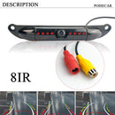 Kurzes Kennzeichen Wasserdicht Universal 170 Weitwinkel US Kennzeichen Auto Rückfahrkamera Rückfahrkamera 8 IR Nachtsicht