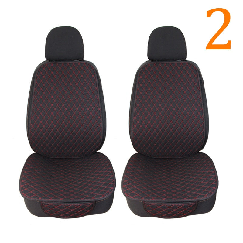 Summer Car Seat Cover Protector Auto Flax Front Back Rear Backrest Linen Seat Cushion Pad for Automotive Interior Truck Suv Van