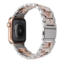 Harz Edelstahlarmband Armband für Apple Watch 5 Band 44mm iwatch 42mm Serie 5 4 3 2 Handgelenk Zubehör Schleife 40m Armband