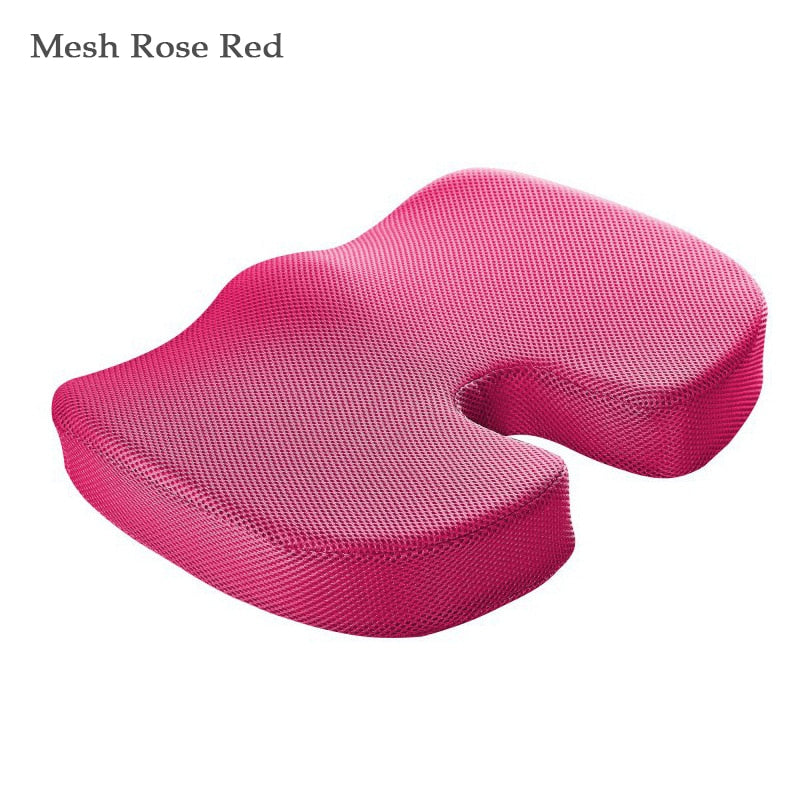 Orthopedics Hemorrhoids Seat Cushion Memory Foam Car Rebound Cushion Office Chair Lumbar Support Pain Relief Breathable Pillow